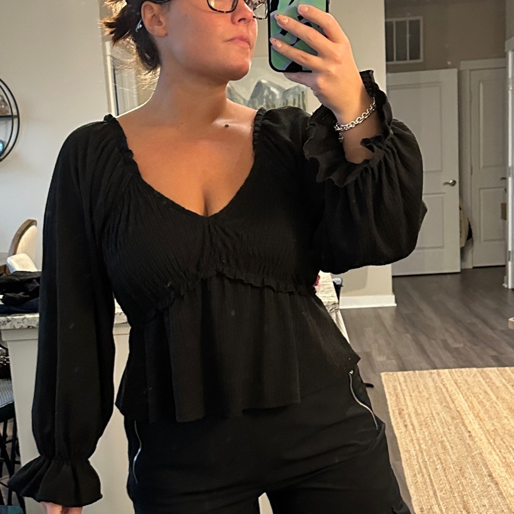 Altar’d State Elegant Black Women's Top